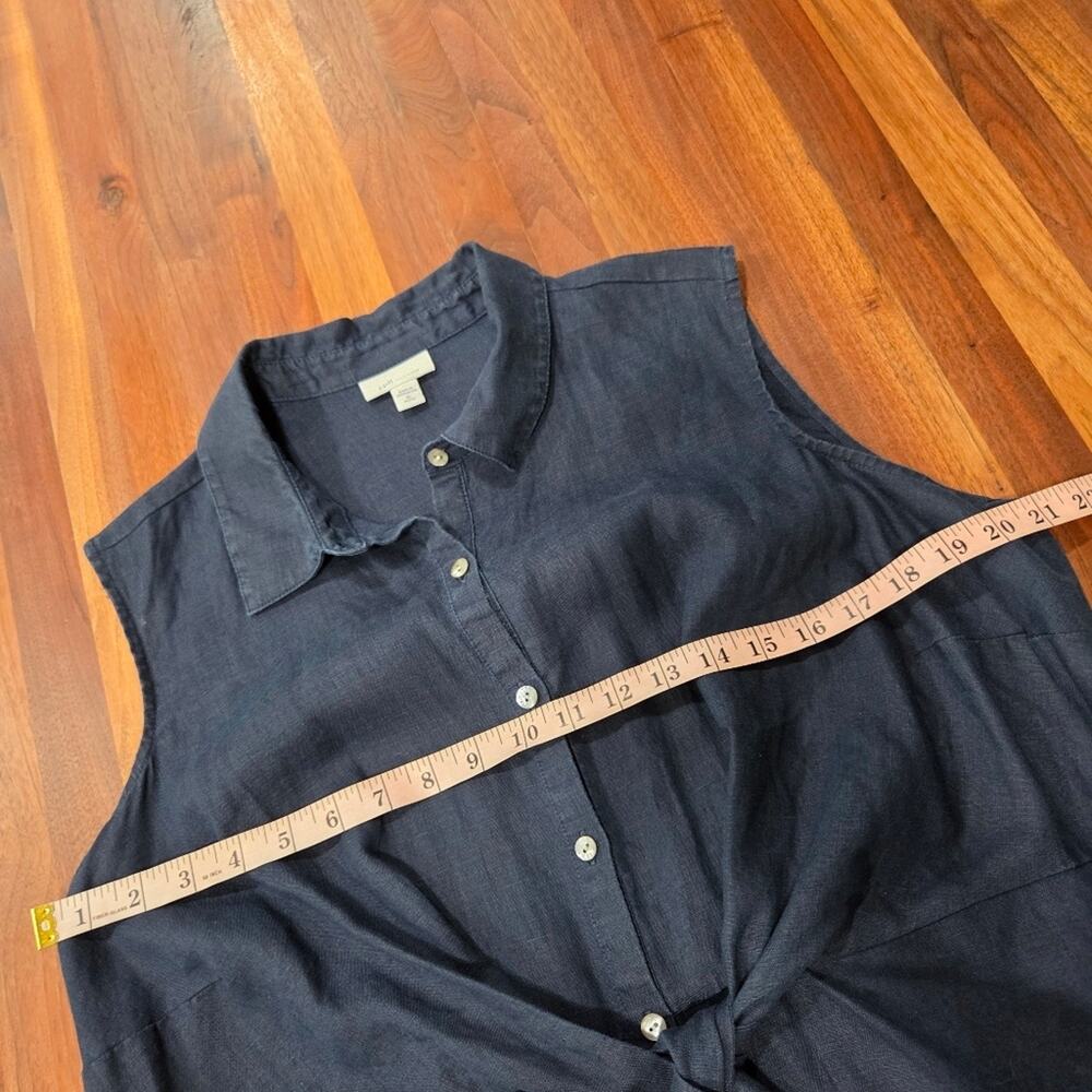 J. Jill Love Linen 100% Linen Sleeveless Button-Down Midi Shirt Dress Petite XL - Picture 6 of 10